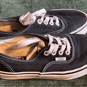 Black Canvas Sneakers with White Laces